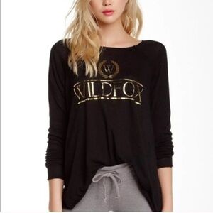 Wildfox Club Couture Gold Logo Black Soft Top